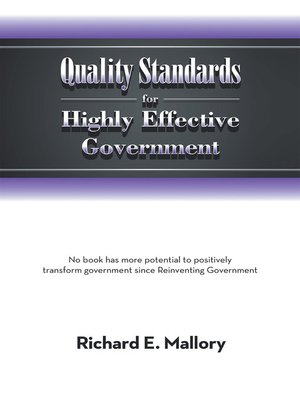 cover image of Quality Standards for Highly Effective Government